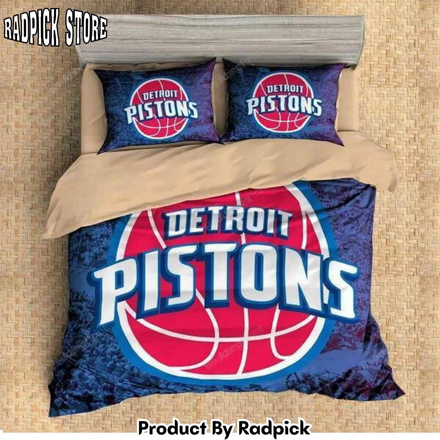 Radpick 3d customize detroit pistons bedding set duvet cover rp3278988